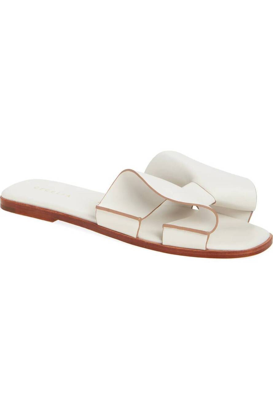 NEW CECELIA NEW YORK women's wendy slide sandal in natural